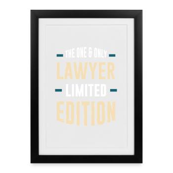 L’édition One and Only Lawyer - Affiche encadrée (27 × 37 cm) - noir - Devant