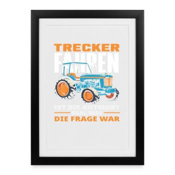 Tractor Driver Tractor Lover Funny Farm - Framed poster (27 × 37 cm) - black - Front