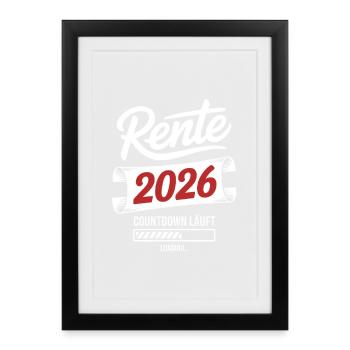 Compte à rebours de la rente 2026 - Affiche encadrée (27 × 37 cm) - noir - Devant
