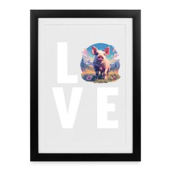 Pig Pig - Framed poster (27 × 37 cm) - black - Front
