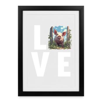 Pig Pig - Framed poster (27 × 37 cm) - black - Front