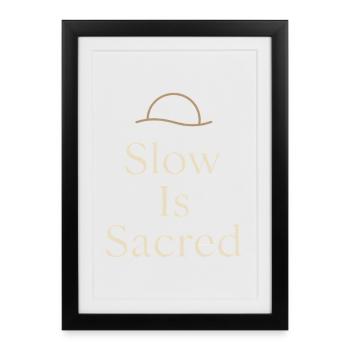 Calm is rebellion. Soft Life Self Care - Framed poster (27 × 37 cm) - black - Front