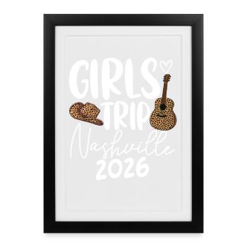 Girls Trip Nashville 2026 - Framed poster (27 × 37 cm) - black - Front