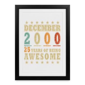 December 2000 December Jubilee December 2000 - Framed poster (27 × 37 cm) - black - Front
