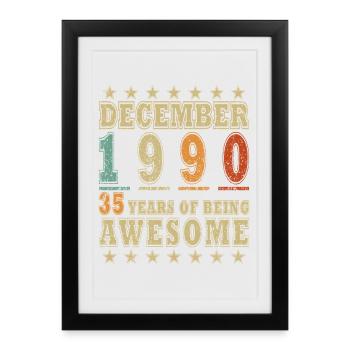 Don décembre 1990 - Affiche encadrée (27 × 37 cm) - noir - Devant