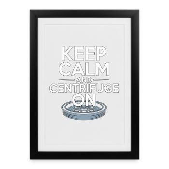 Technicien de laboratoire Keep Calm et Technologue médical - Affiche encadrée (27 × 37 cm) - noir - Devant