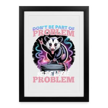 Drôle d’opossum - Affiche encadrée (27 × 37 cm) - noir - Devant