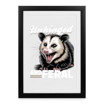 Funny Opossum - Framed poster (27 × 37 cm) - black - Front