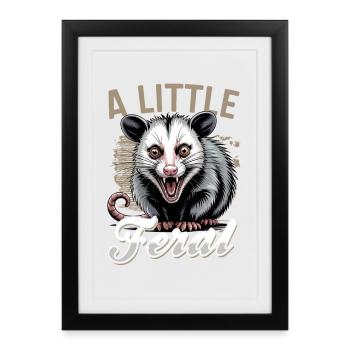 Drôle d’opossum - Affiche encadrée (27 × 37 cm) - noir - Devant