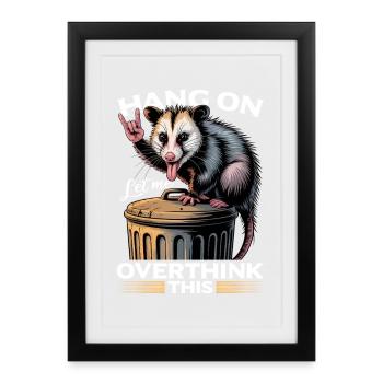 Drôle d’opossum - Affiche encadrée (27 × 37 cm) - noir - Devant