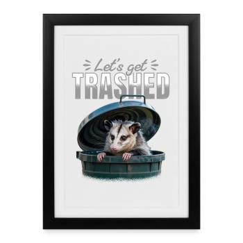 Drôle d’opossum - Affiche encadrée (27 × 37 cm) - noir - Devant