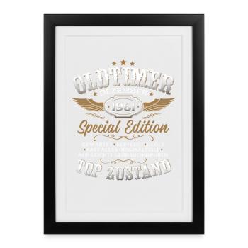 65th Birthday Gift Vintage Car December 1961 - Framed poster (27 × 37 cm) - black - Front