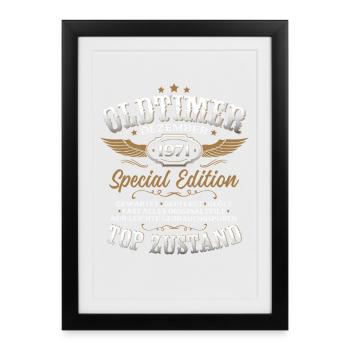 55th Birthday Gift Vintage Car December 1971 - Framed poster (27 × 37 cm) - black - Front