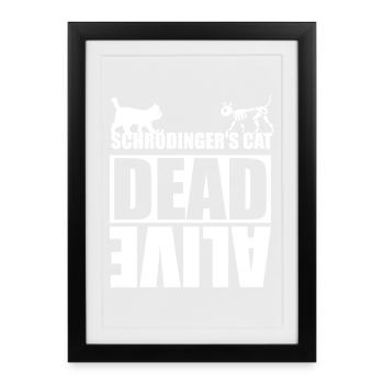 Schrödinger's cat - Framed poster (27 × 37 cm) - black - Front