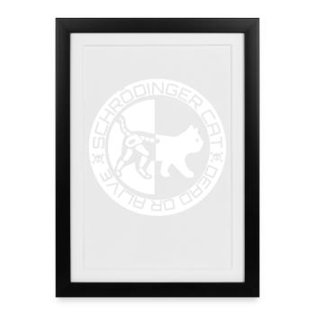 Schrödinger's cat - Framed poster (27 × 37 cm) - black - Front