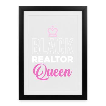Black Property Queen - Framed poster (27 × 37 cm) - black - Front