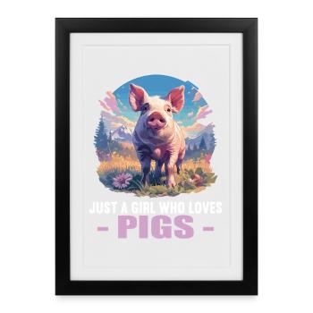 Pig Pig - Framed poster (27 × 37 cm) - black - Front