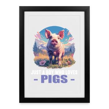 Pig Pig - Framed poster (27 × 37 cm) - black - Front