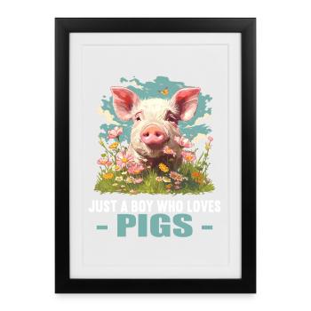 Pig Pig - Framed poster (27 × 37 cm) - black - Front