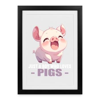 Pig Pig - Framed poster (27 × 37 cm) - black - Front