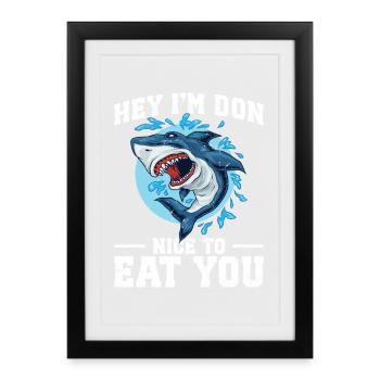  Megalodon Shark Teeth Research Team Megalodon - Framed poster (27 × 37 cm) - black - Front