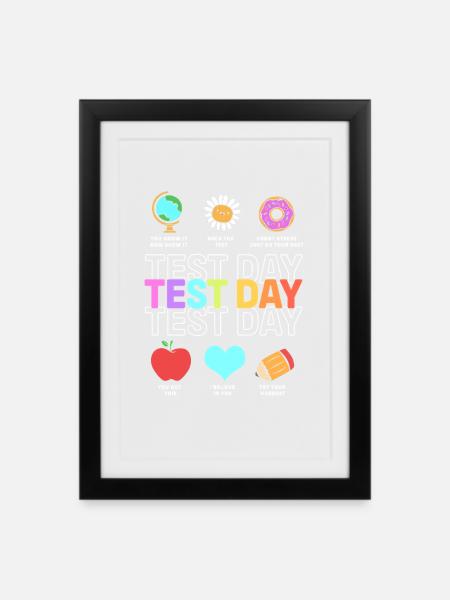Lehrer Prüfung - Gerahmtes Poster (27 × 37 cm) - Schwarz