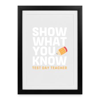 Professeur d’examen Abi Abitur - Affiche encadrée (27 × 37 cm) - noir - Devant