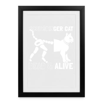 Schrödinger's cat - Framed poster (27 × 37 cm) - black - Front