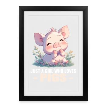 Pig Pig - Framed poster (27 × 37 cm) - black - Front