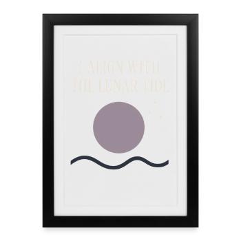 Déesse Lunaire du cycle lunaire intentionnellement - Affiche encadrée (27 × 37 cm) - noir - Devant