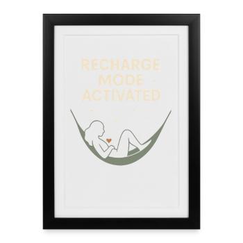 Femme Sauvage Nature Spirituelle Féminine - Affiche encadrée (27 × 37 cm) - noir - Devant