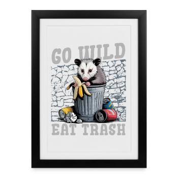 Drôle d’opossum - Affiche encadrée (27 × 37 cm) - noir - Devant