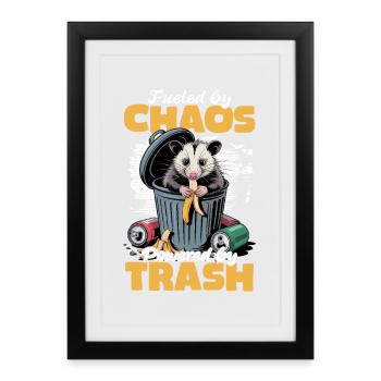 Funny Opossum - Framed poster (27 × 37 cm) - black - Front