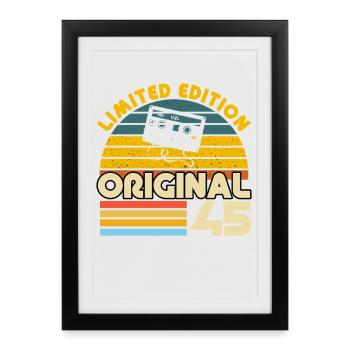 45 Years Vintage Original Retro Anniversary Gift - Framed poster (27 × 37 cm) - black - Front