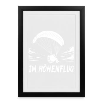 Vol paramoteur VOLER DROYANT - Affiche encadrée (27 × 37 cm) - noir - Devant