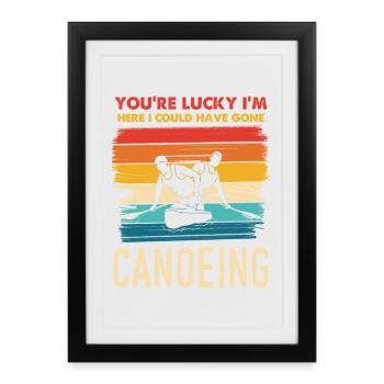 Canoe Saying Rainbow Style - Framed poster (27 × 37 cm) - black - Front