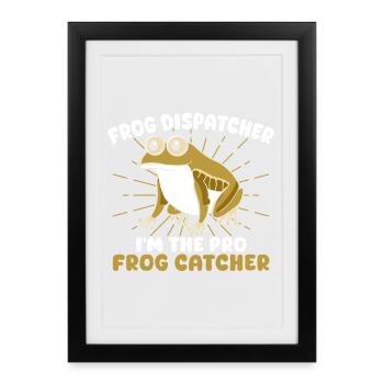 Frog Catcher Dispatcher The Pro Frog - Framed poster (27 × 37 cm) - black - Front