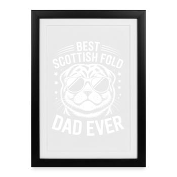 Scottish Folding Cats Scottish Fold Gift - Framed poster (27 × 37 cm) - black - Front