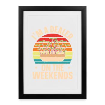Kit d’élevage de micropousses Régime végan pour amateurs de pousses - Affiche encadrée (27 × 37 cm) - noir - Devant