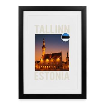 Tallinn Estonia - Framed poster (27 × 37 cm) - black - Front