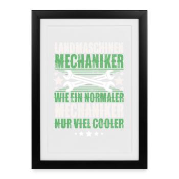 Mécanicien de machines agricoles - Affiche encadrée (27 × 37 cm) - noir - Devant