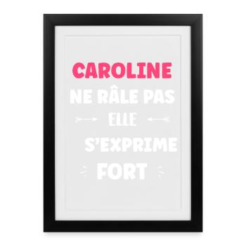 Caroline Speaks Out Loudly - Framed poster (27 × 37 cm) - black - Front