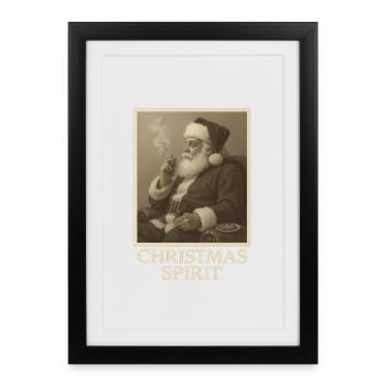 christmas spirit - Affiche encadrée (27 × 37 cm) - noir - Devant