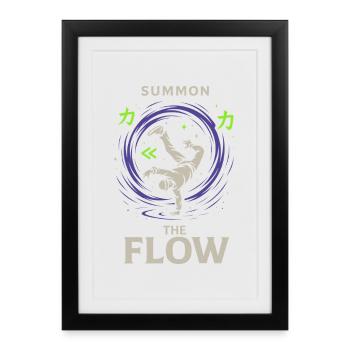 Anime Dance Streetwear Manga Hip Hop Otaku Crew - Framed poster (27 × 37 cm) - black - Front