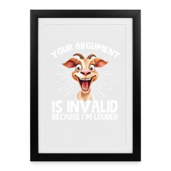 Approvisionnement nubien pour chèvres Agriculteur Père nubien de chèvre - Affiche encadrée (27 × 37 cm) - noir - Devant