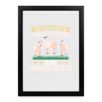  Nubian Goat Plush Goat Farming Supplies Plush - Framed poster (27 × 37 cm) - black - Front