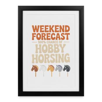 Hobby Horsing - Affiche encadrée (27 × 37 cm) - noir - Devant