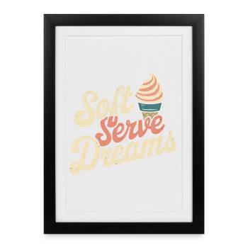 Retro Eiscreme - Framed poster (27 × 37 cm) - black - Front