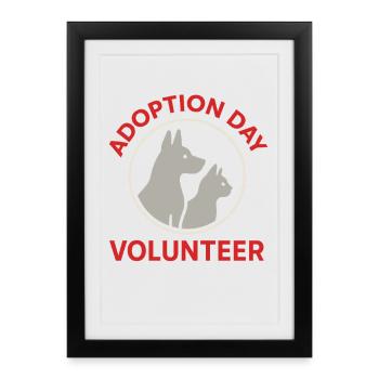 Jour de l’adoption Refuge pour animaux de sauvetage - Affiche encadrée (27 × 37 cm) - noir - Devant