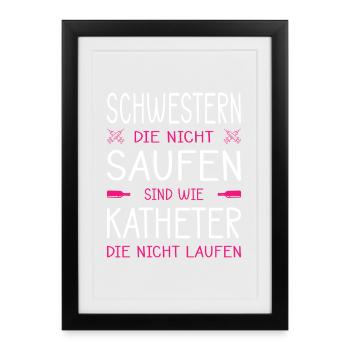 Nurse Gifts Nursing Funny Nurse - Framed poster (27 × 37 cm) - black - Front